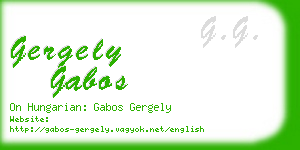 gergely gabos business card